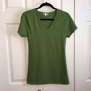 Green V-Neck Tee